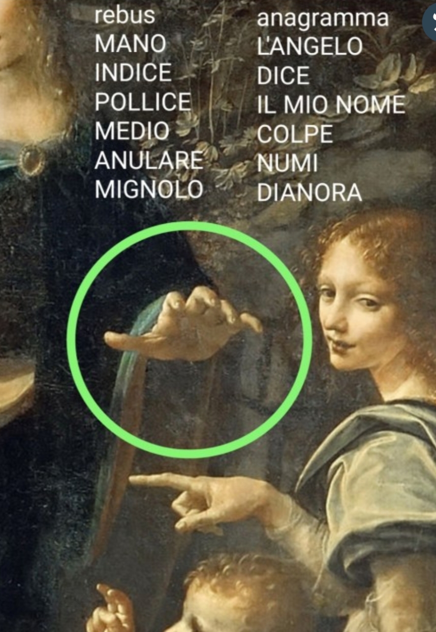 La vergine delle rocce , il rebus della mano